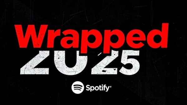 Dynamic 'Spotify Wrapped for Creators 2025' design in red and black.