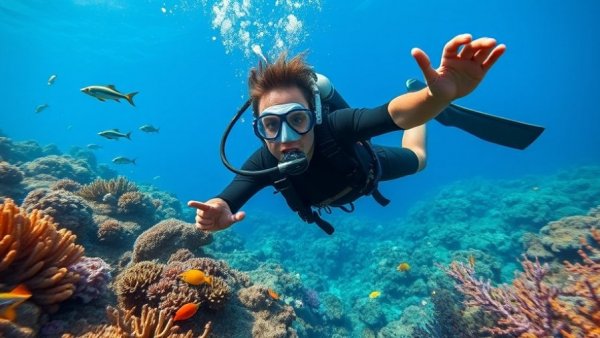 Adventurous scuba diving funded by Segal Education Award for travel.