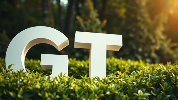 Green foliage background with bold white 'GT', illustrating marketing strategies