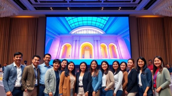 Diverse group at Mekong Corridor sustainable urban development event.