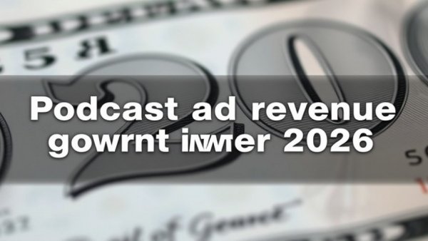 Podcast ad revenue increase 2026 reflected in a close-up of currency.