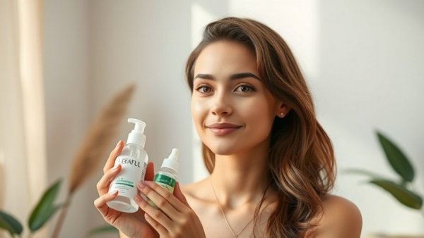 Eco-friendly skincare promotion in a serene setting for sustainable travel resolutions for 2026.