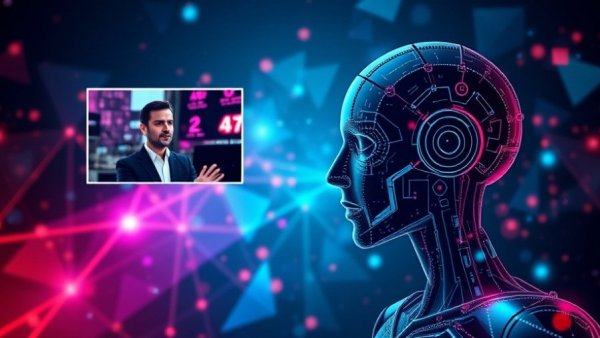 Digital presentation on AI coding agents with speaker inset.