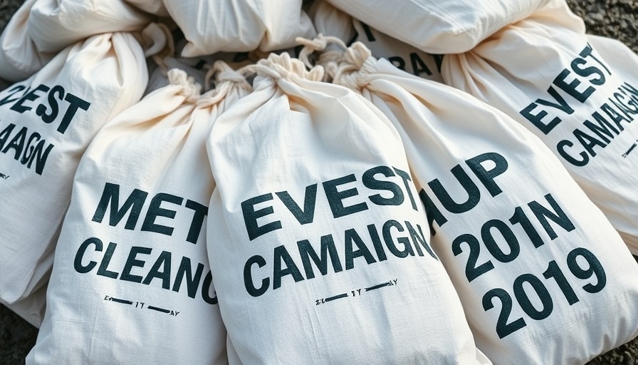 Mount Everest cleanup campaign bags promoting sustainable travel solutions.