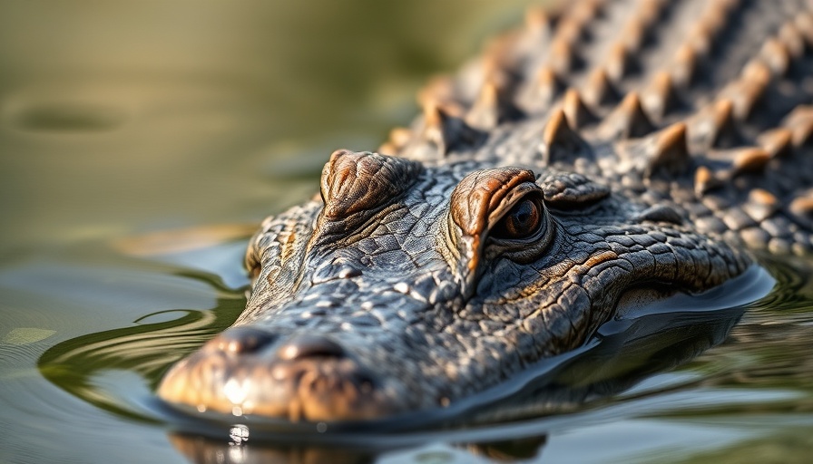 Close-up of crocodile in water, Northern Territory crocodile culling context.