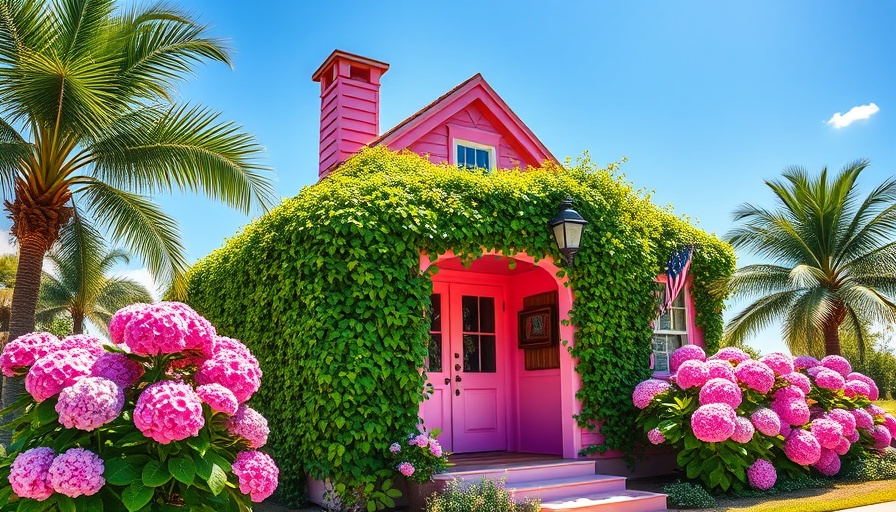Charming eco-friendly cottage in the Azores with hydrangeas.