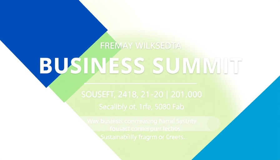 Impact Investment themed event graphic showcasing Sustainable Business Summit details.