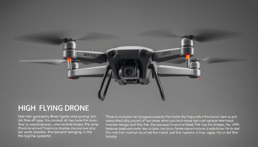 Drone flying in Thailand with regulations info overlay.