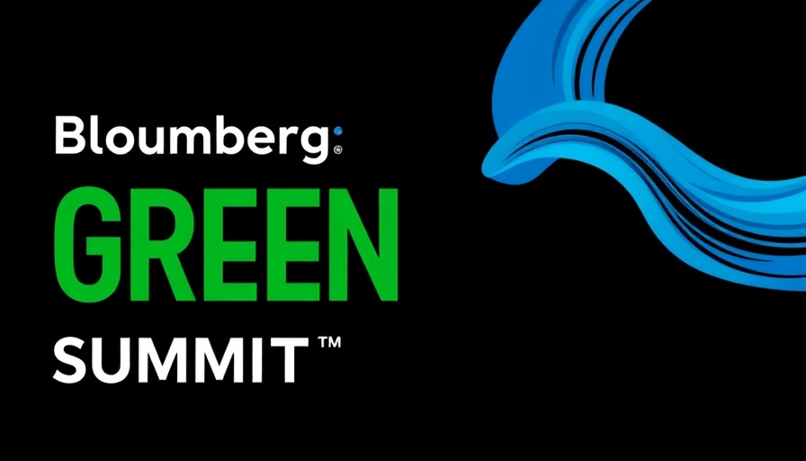 Bloomberg Green Seattle Summit event announcement with blue wave design.