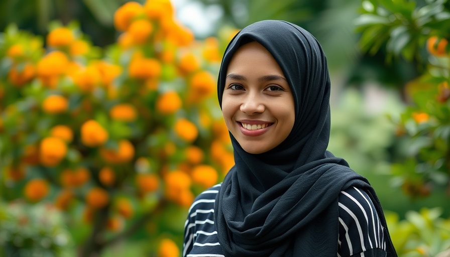 Young woman smiling in a garden, Gender Sukuk Investment Opportunities.