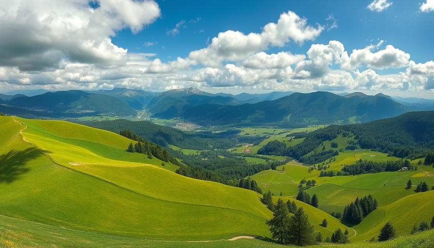 Scenic landscape of unmissable hikes in Val di Gresta with lush greenery.