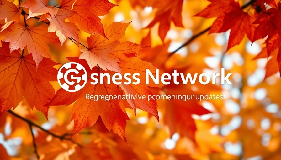 Empowering Indigenous Economies autumn leaves with business network logo.