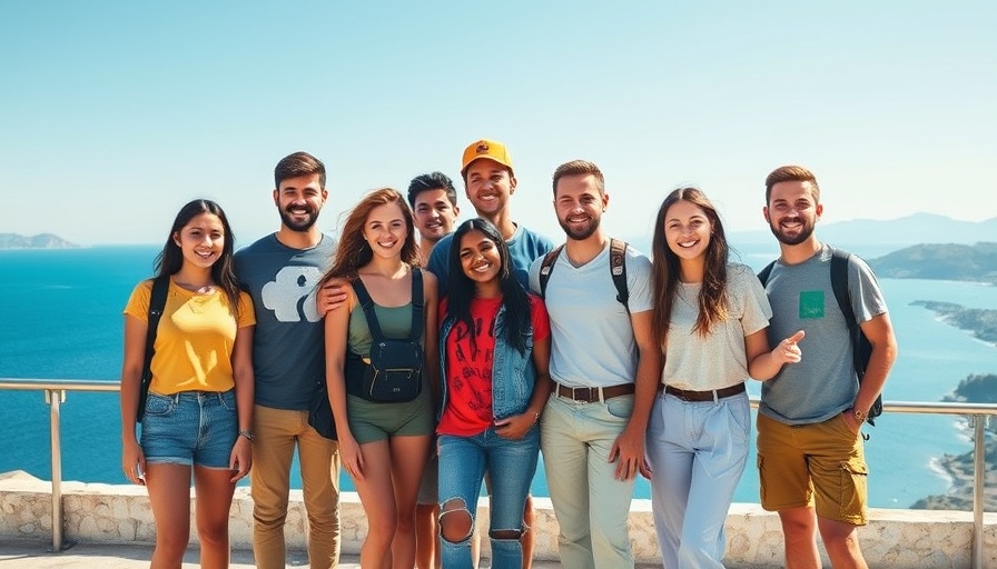 Diverse volunteers at top volunteer abroad destinations in 2026, scenic coastal view.