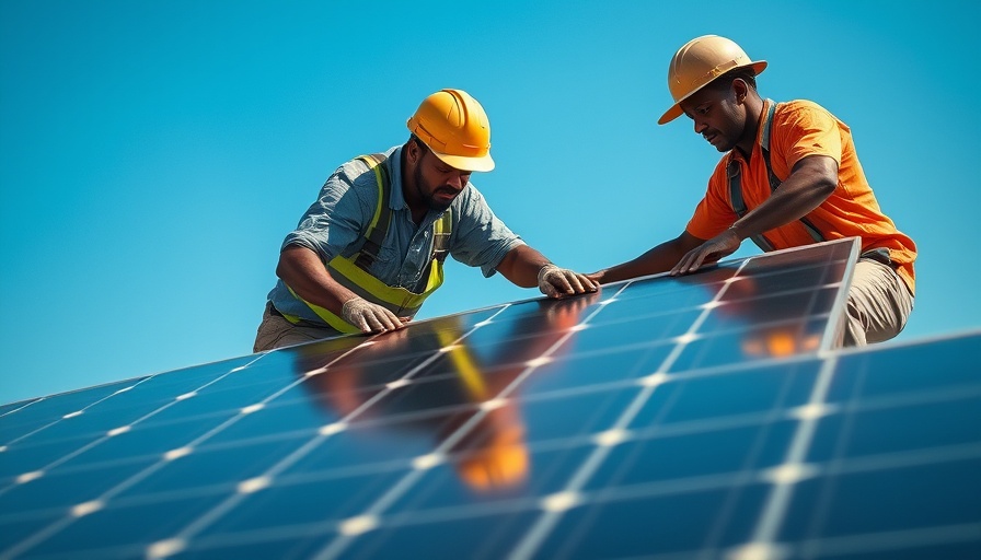 Installing solar panels for off-grid solar solutions in Africa.