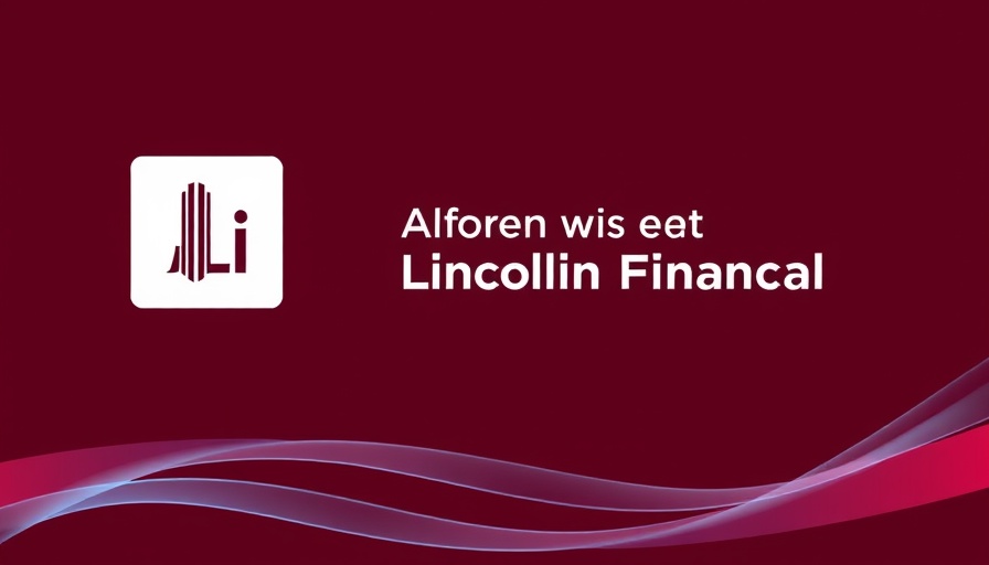 AI at Lincoln Financial Group promotional graphic on maroon background.