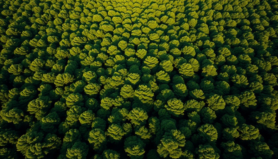 Aerial view of a dense forest symbolizing ESG portfolio construction