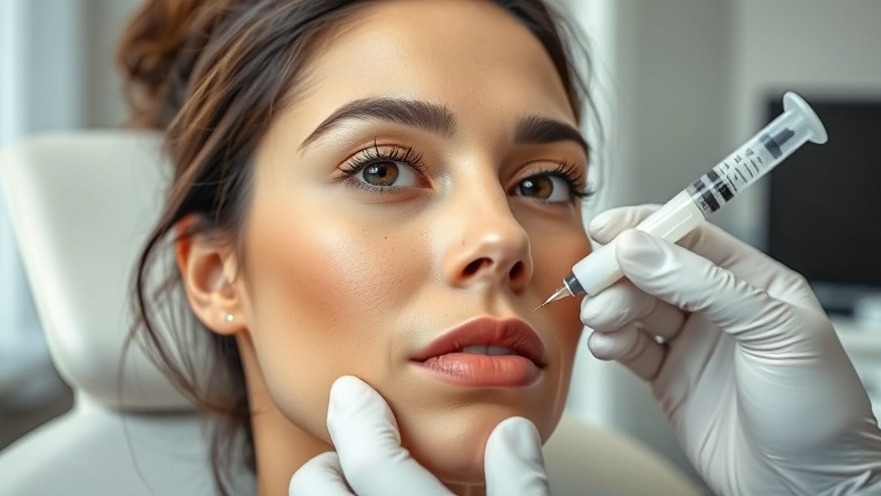Young woman receiving dermal fillers in a sleek clinic, showcasing the benefits of dermal fillers.