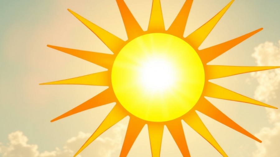 Abstract sun in cartoon style for Illinois federal workers loan program.