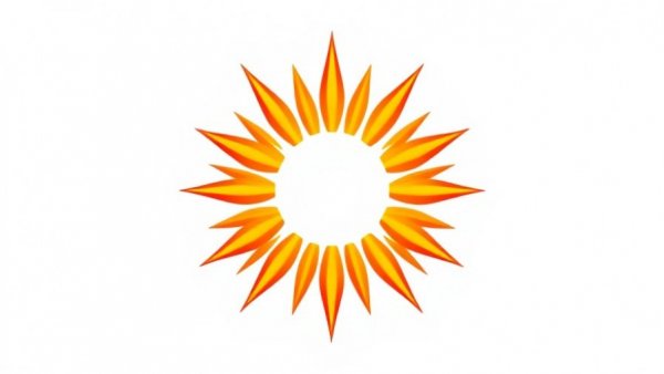 Vibrant sunburst logo in orange and yellow.