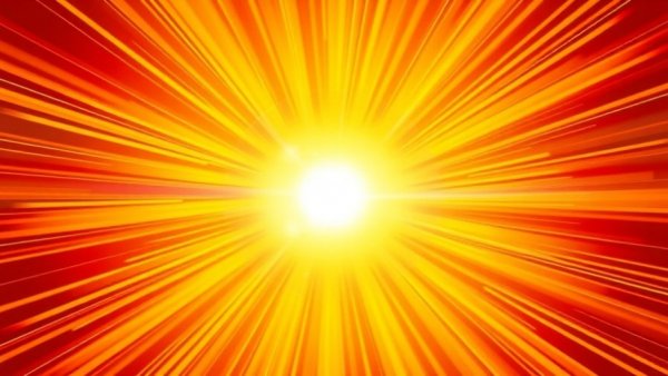 Abstract bright sunburst symbolizing positivity.