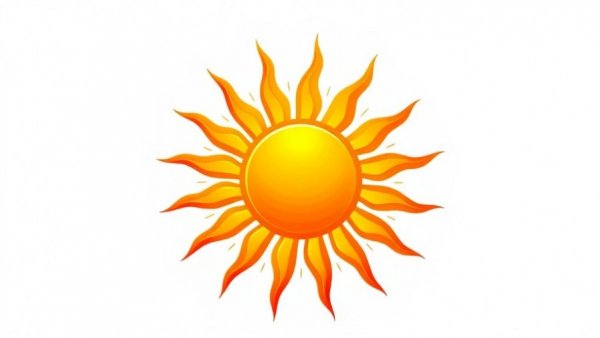 Fiery sun icon with orange and yellow rays for Illinois Volunteer Fire Assistance grants.