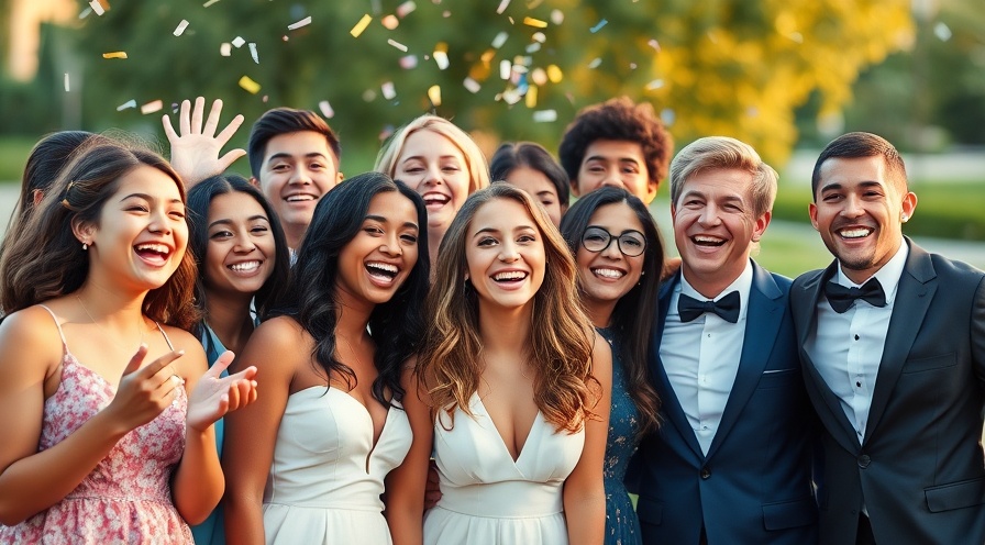 Diverse teenagers celebrate graduation, embodying unity and joy at safe graduation events.
