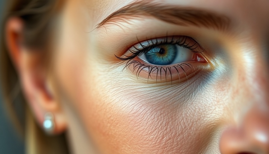 Close-up of glowing skin near the eye, how to get glowing skin