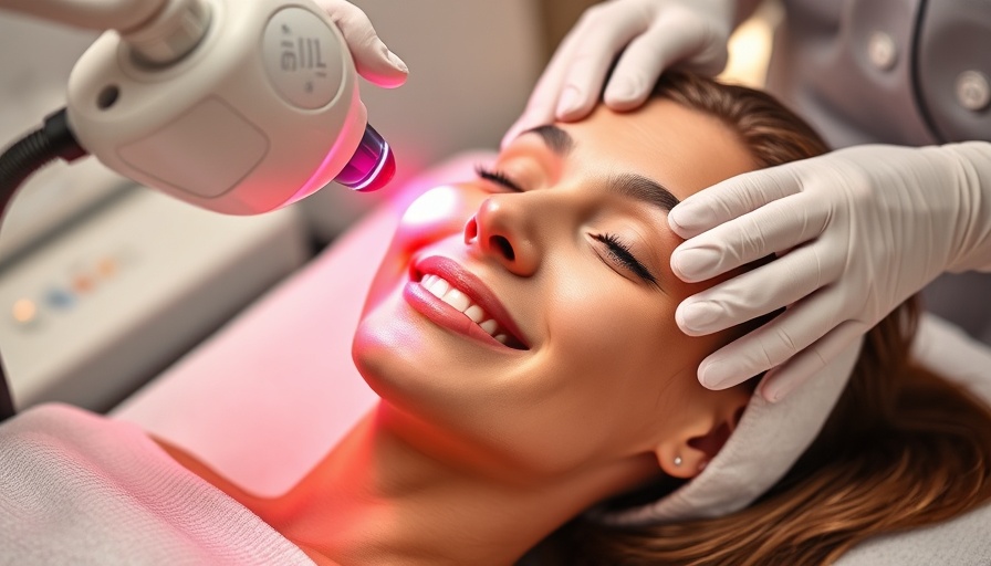 Woman getting a laser facial treatment for glowing skin