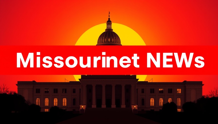 Flash Floods Missouri Roads news banner with Missouri silhouette.