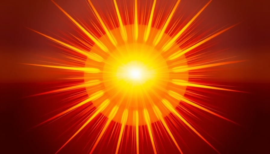 Vibrant sunrise graphic representing energy and vitality.