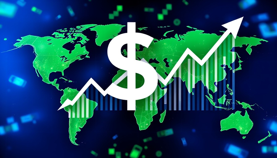 Economic indicators with dollar sign depicting tariffs slowing the economy in Missouri