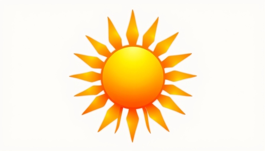 Sunset symbol with orange and yellow gradients.