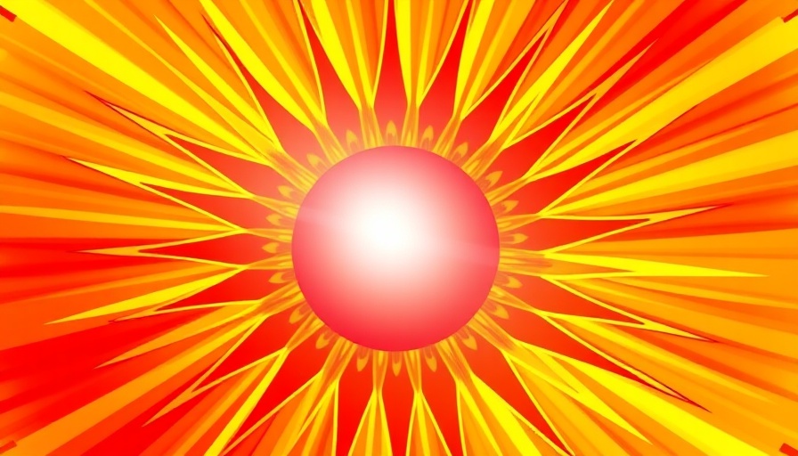 Abstract sun symbolizing bipartisan effort with bright rays