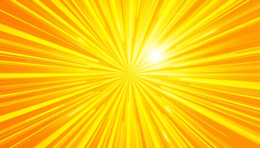 Dynamic sunburst with vibrant orange and yellow rays.