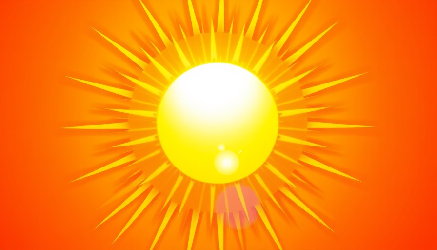 Vibrant sunburst symbol, abstract design, bright orange tones.