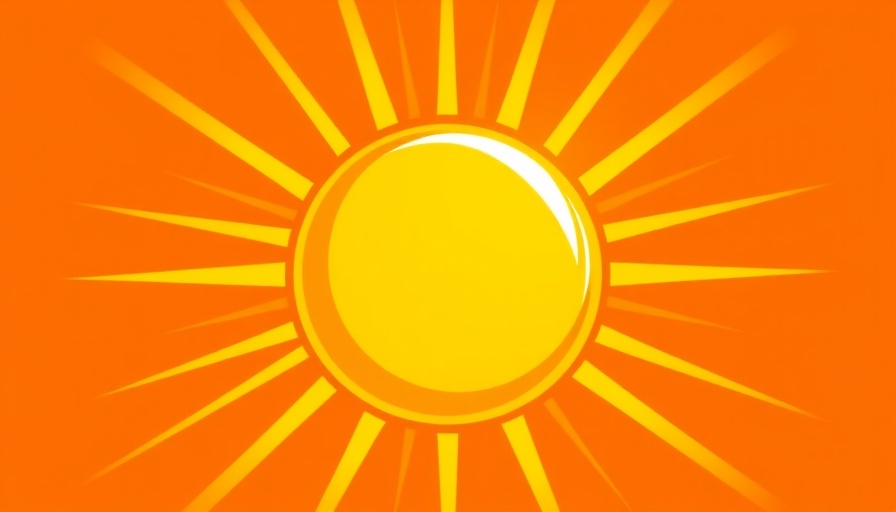 Vibrant sun icon representing sunny St. Louis tourism.