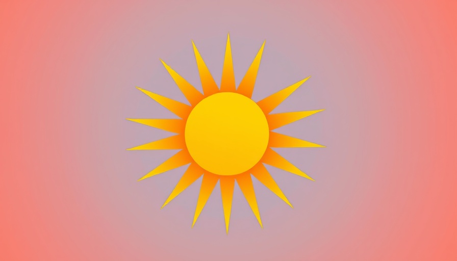 Abstract sun with sharp rays depicting energy.