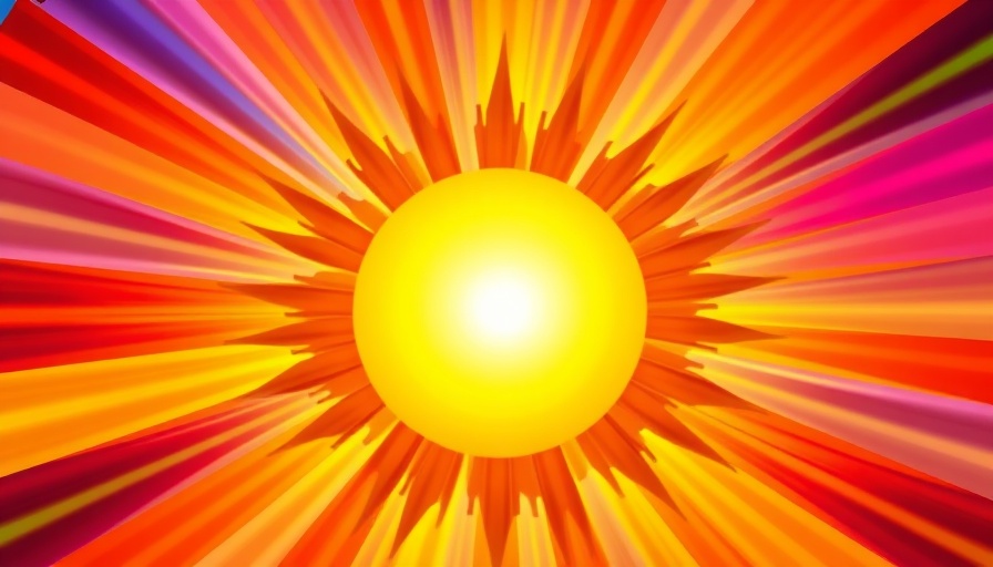 Vibrant sun illustration symbolizing optimism and energy.