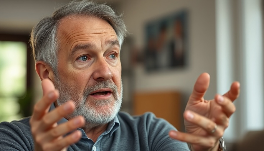 Middle-aged man explains health issues affecting seniors' sleep.