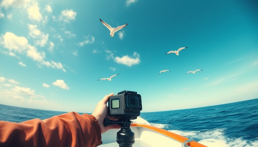 Prime Day action camera deals on a boat at sea.
