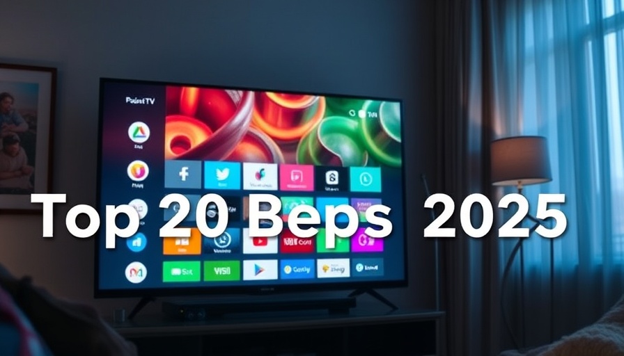 Top Google TV apps to install, 2025 interface on screen.