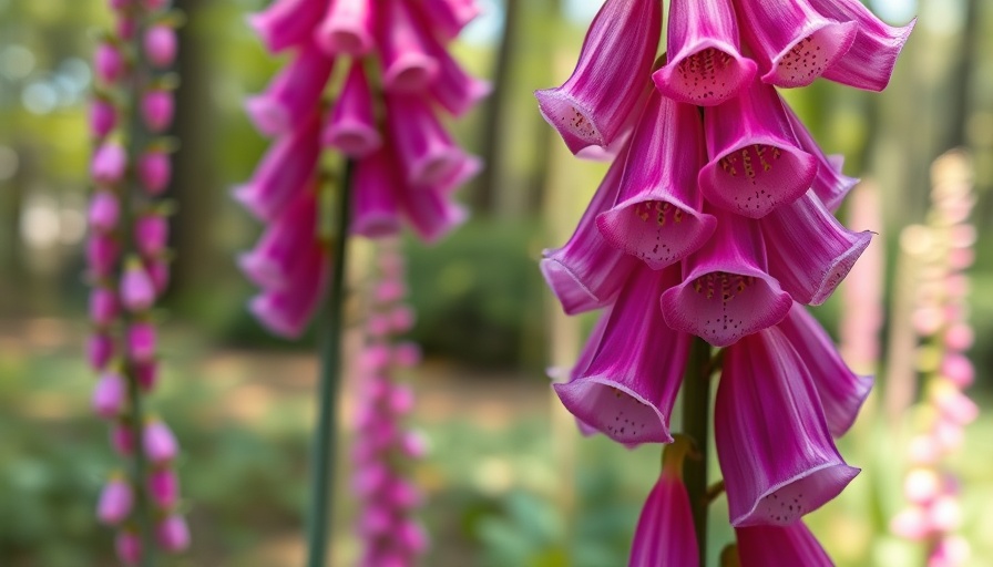 Vibrant foxglove flowers in bloom, illustrating plant identification for how to use a dichotomous key.