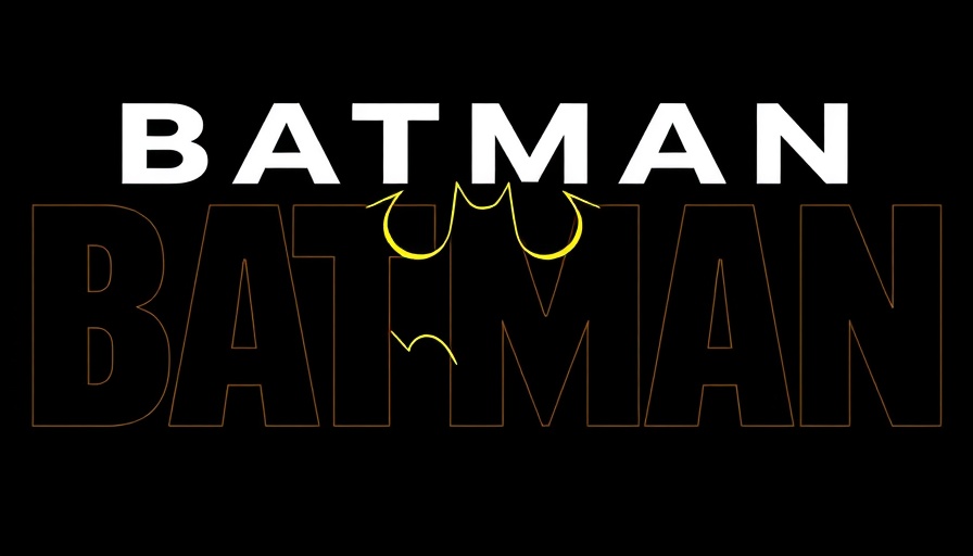 Batman Movie Storytelling: Dramatic Batman logo and text scene.