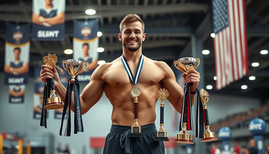 Athlete celebrating achievements, showcasing triathlon health benefits.