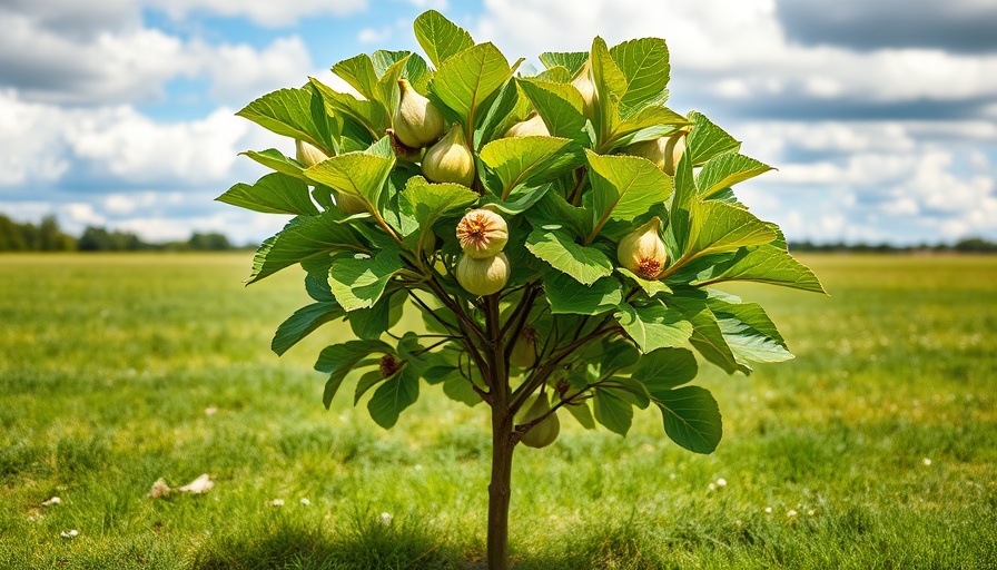 Fig tree needing pruning in a sunny garden