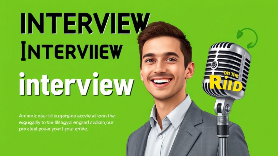 Urban mining and e-waste recycling interview announcement with microphone.