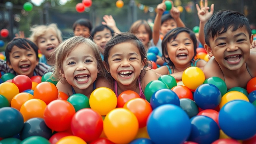 Outdoor challenges for kids, vibrant ball pit fun.
