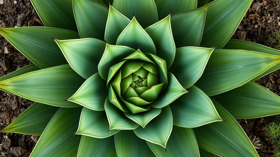Close-up of an agave plant, emphasizing sustainable sotol production.