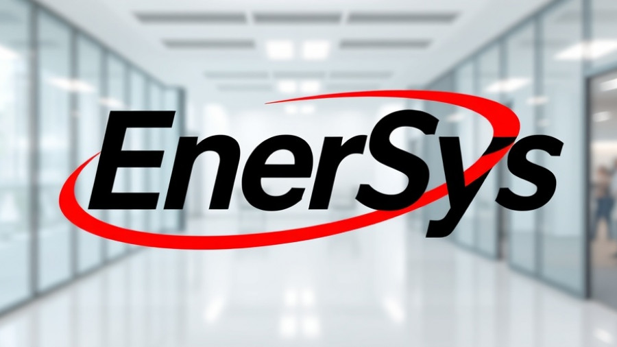 EnerSys logo showcasing sustainability report theme for FY2025.