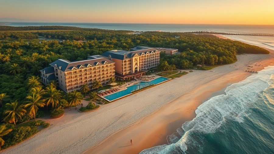 Aerial view of Riviera Nayarit sustainable tourism resort embracing nature.